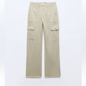 Zara High Rise TRF Cargo Pants